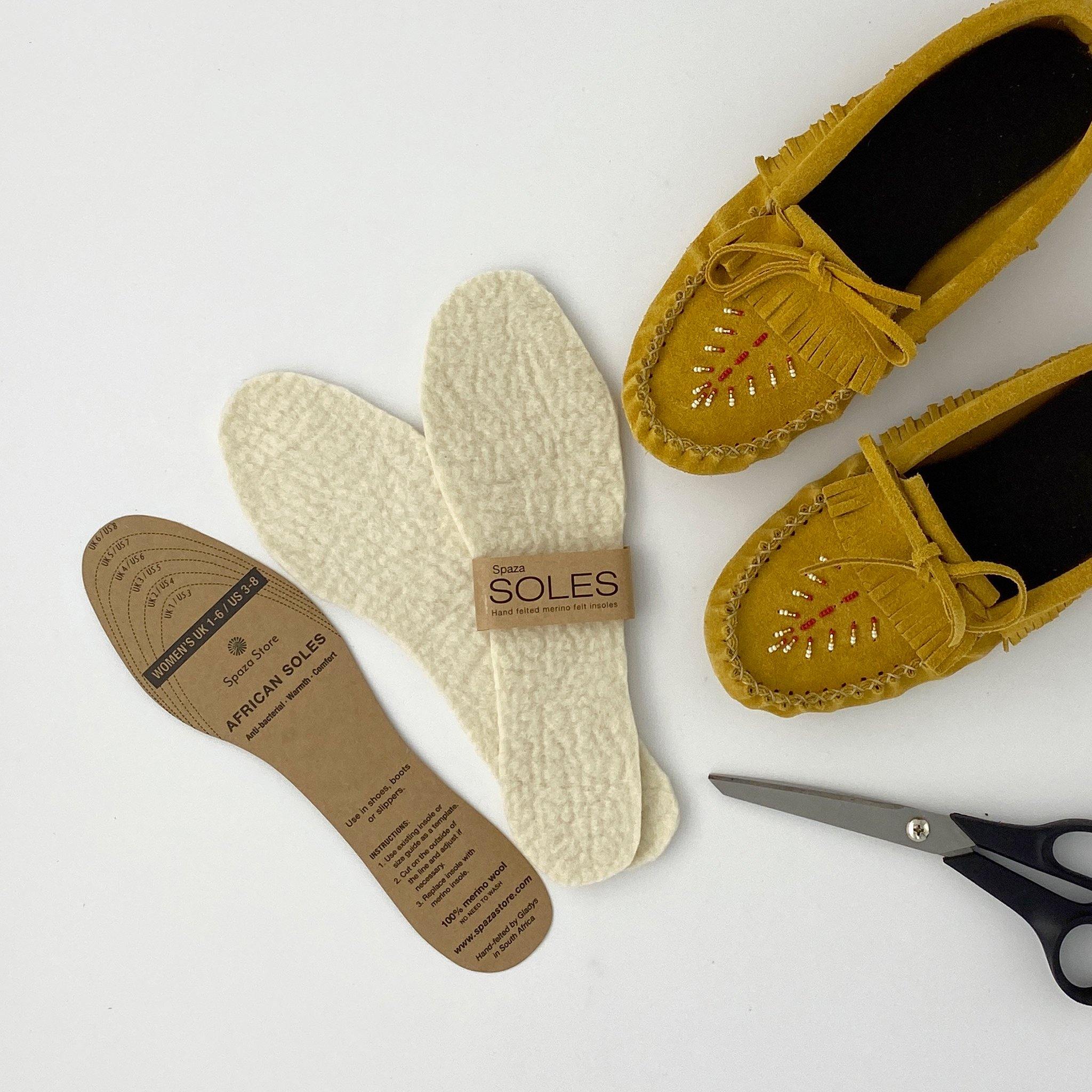 Felt Insoles Merino Wool inserts for shoes boots and slippers