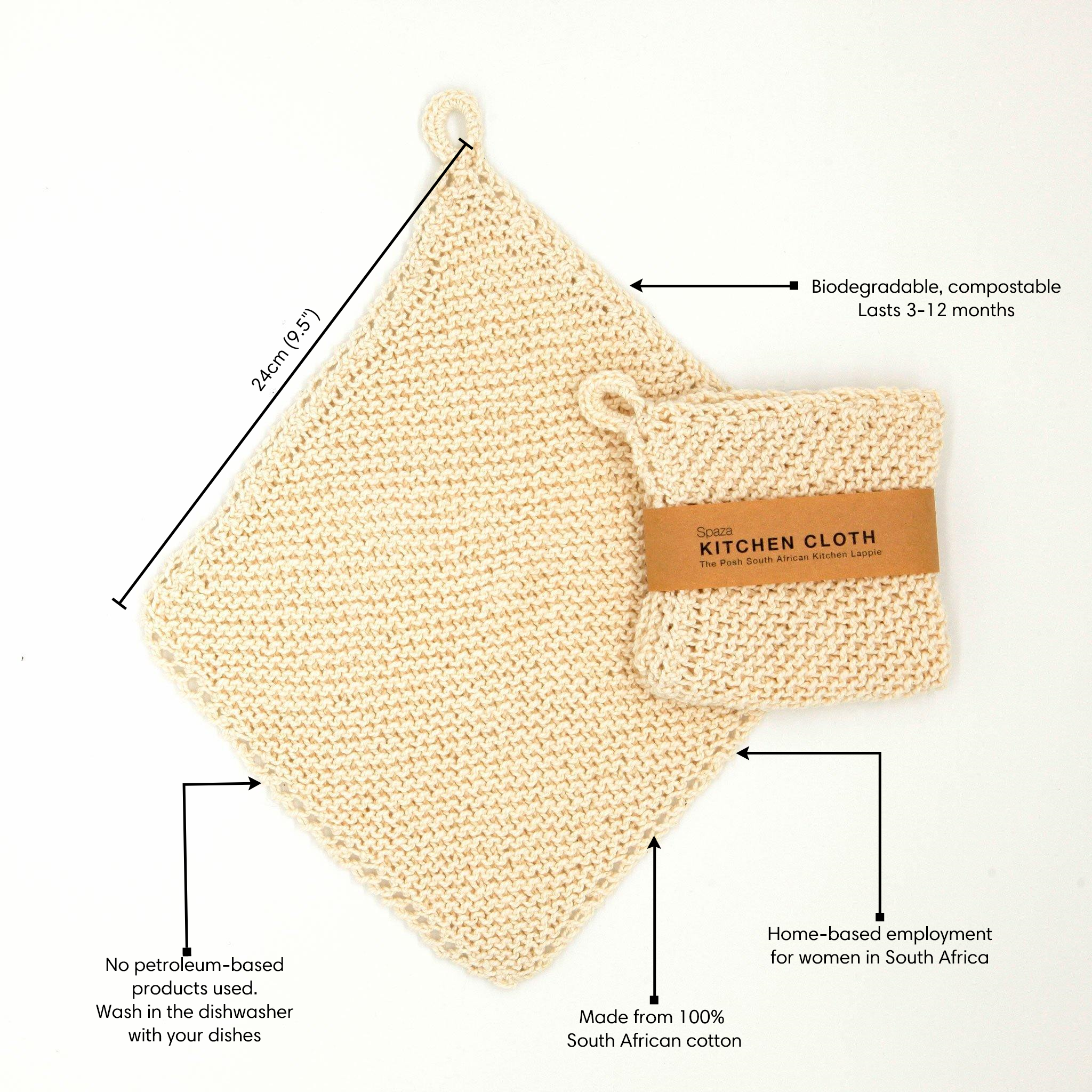 Double Knit Kitchen Cloth 3-Pack | eco-friendly microfibre alternative
