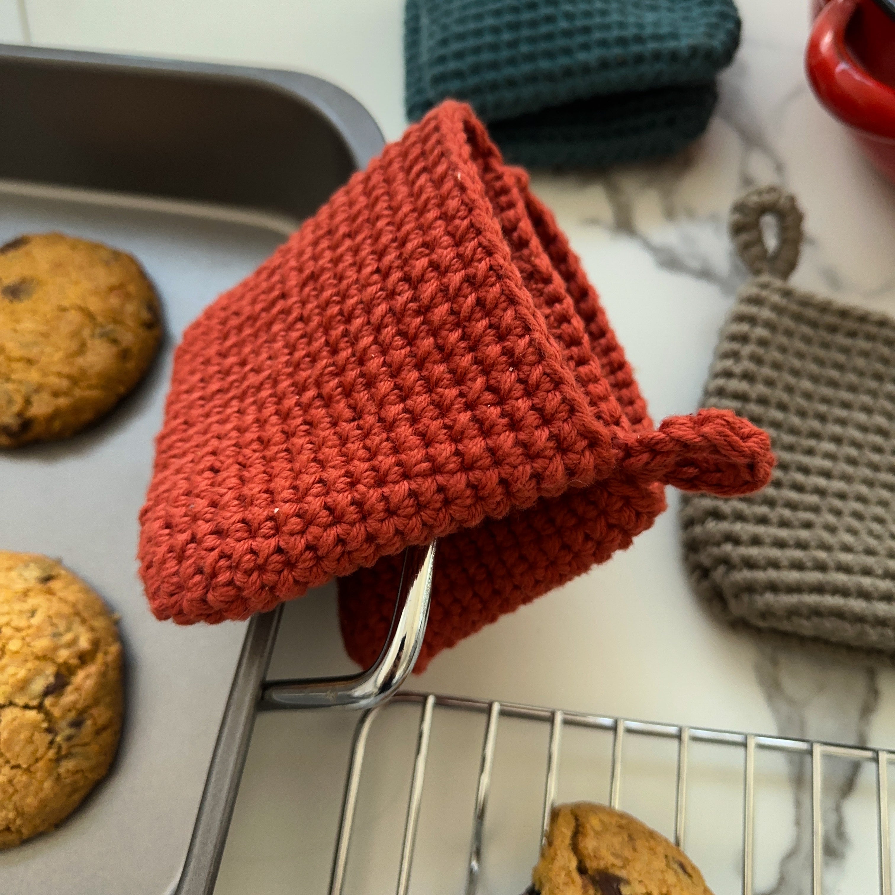Crochet Potholder Pinch Oven Mitt Thick Cotton Heat Resistance, Gifts for Men.